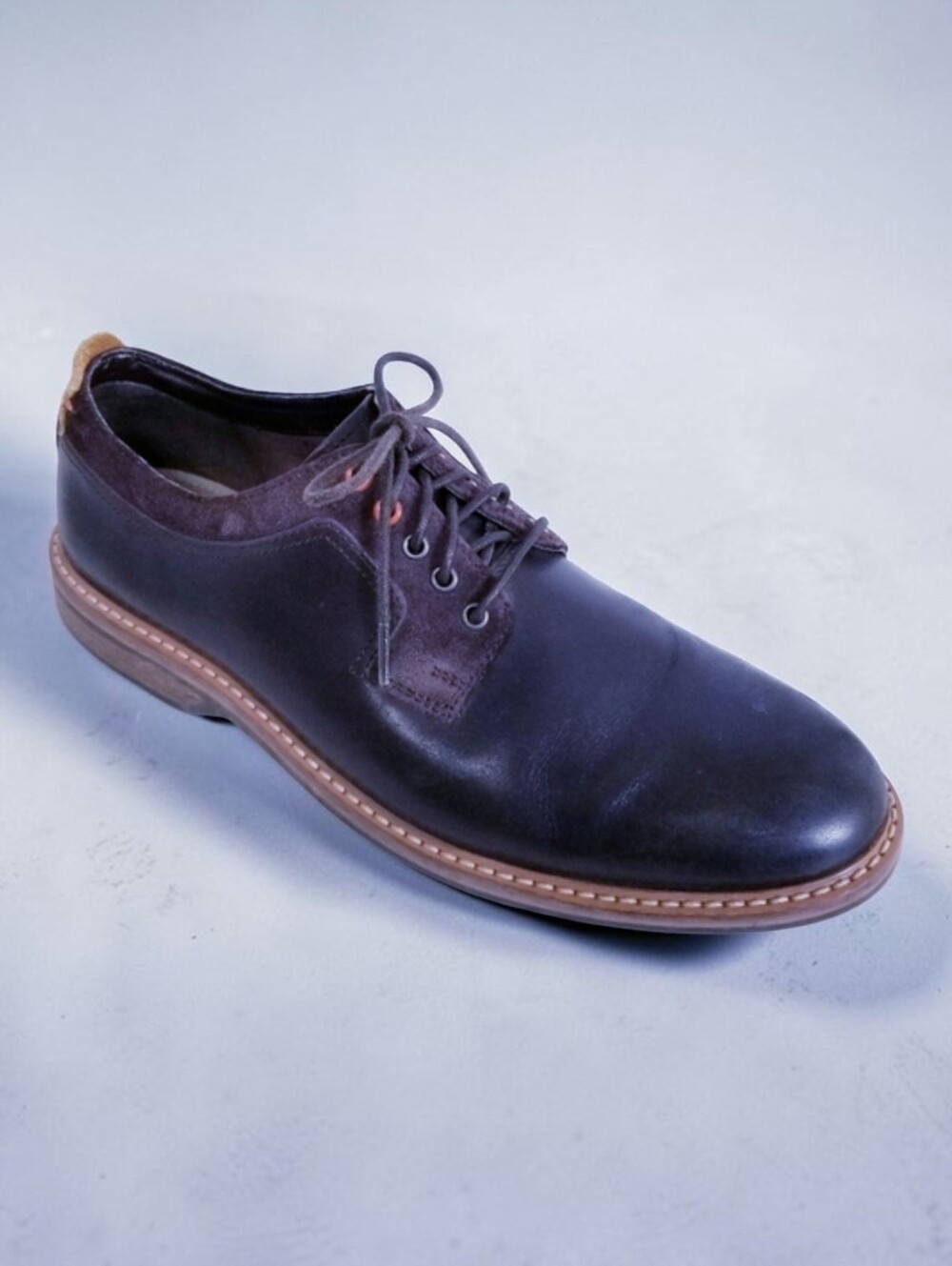 Clarks Pitney Walk Derby Shoes Size 12 Leather Suede Dark Brown Lace Up